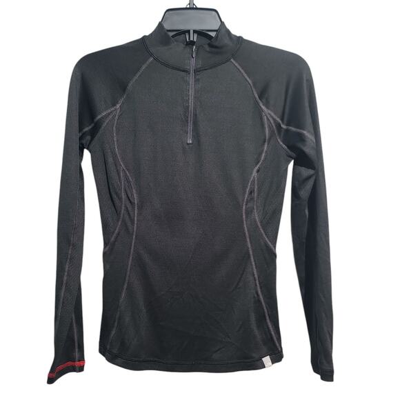 North Face Women’s 1/2 Zip Pullover Base Layer Black Size S - Picture 1 of 4